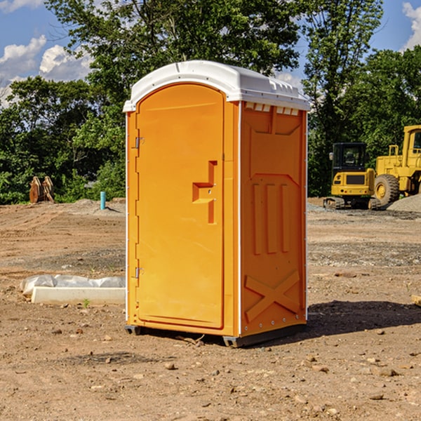 how often are the porta potties cleaned and serviced during a rental period in Juno Ridge